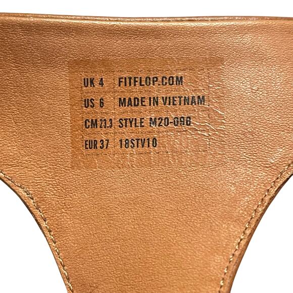 FitFlop Adjustable Leather Toe-Post Sandals Size 6 - Picture 7 of 10